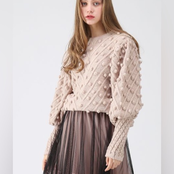 Zimmerman Inspired Bauble Sweater in Soft Pink by Chic Wish- Small - Picture 3 of 4